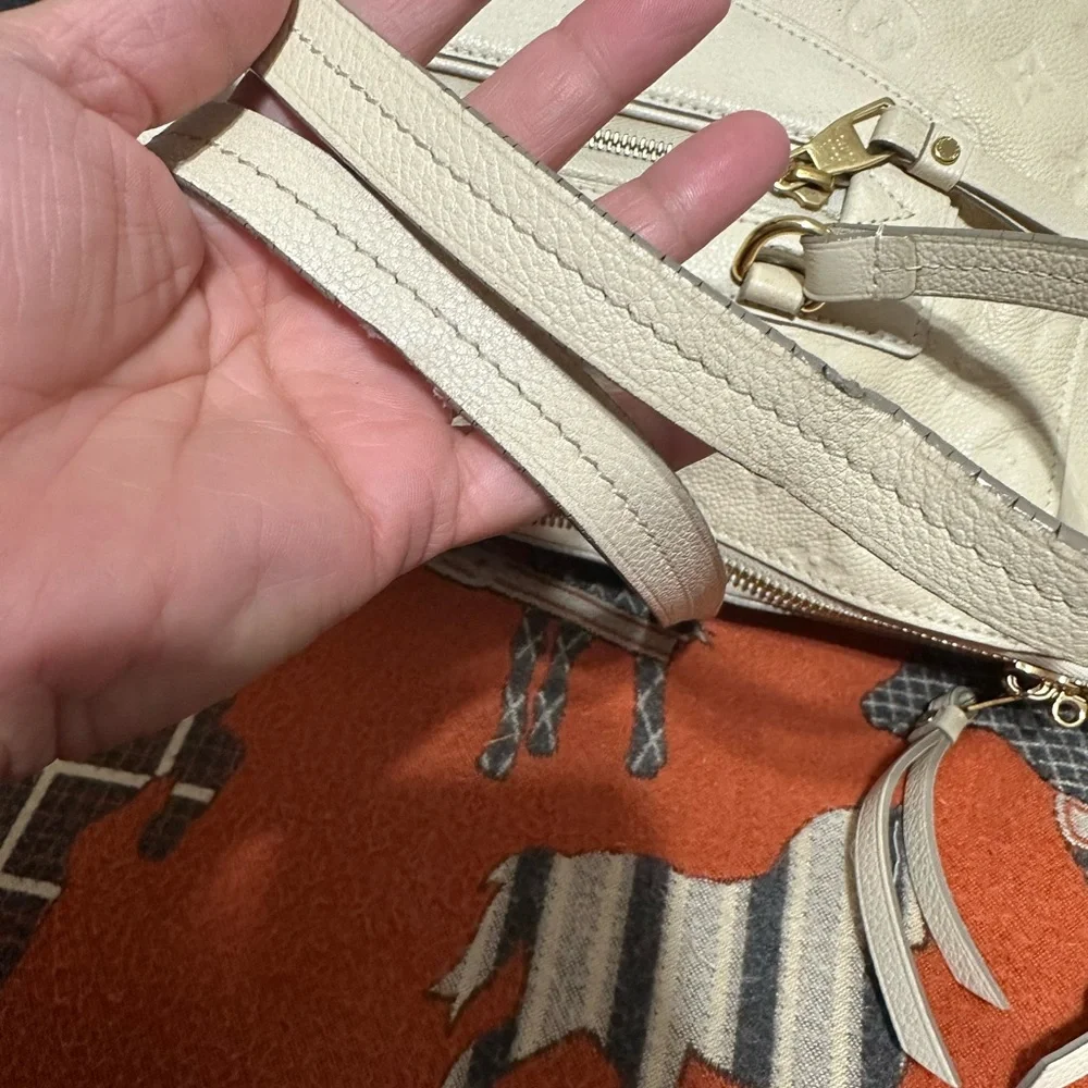 LOUIS VUITTON ❤️🌟SP4130 CREAM EMPREINTE LUMINEUSE TOTE BAG W/ LONG STRAP ⭐️ - Picture 10 of 15
